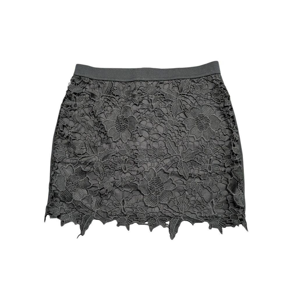 American Eagle Skirt Stretch Knit Lace Front Back Zip Lined Women's Size 12